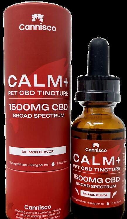 Cannisco "Calm Plus" CBD Pet Tincture - Wild Alaskan Salmon Oil 